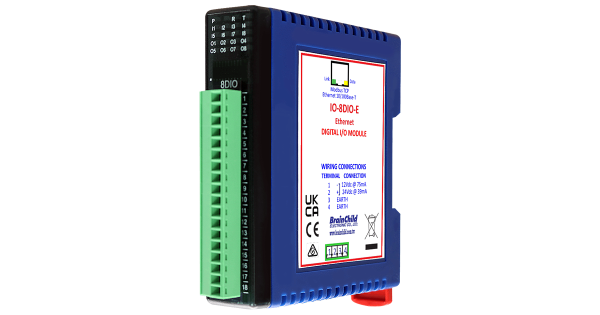 IO-8DIO-E Ethernet Modbus IO Modules | 8-Ch Digital I/O Modbus TCP ...