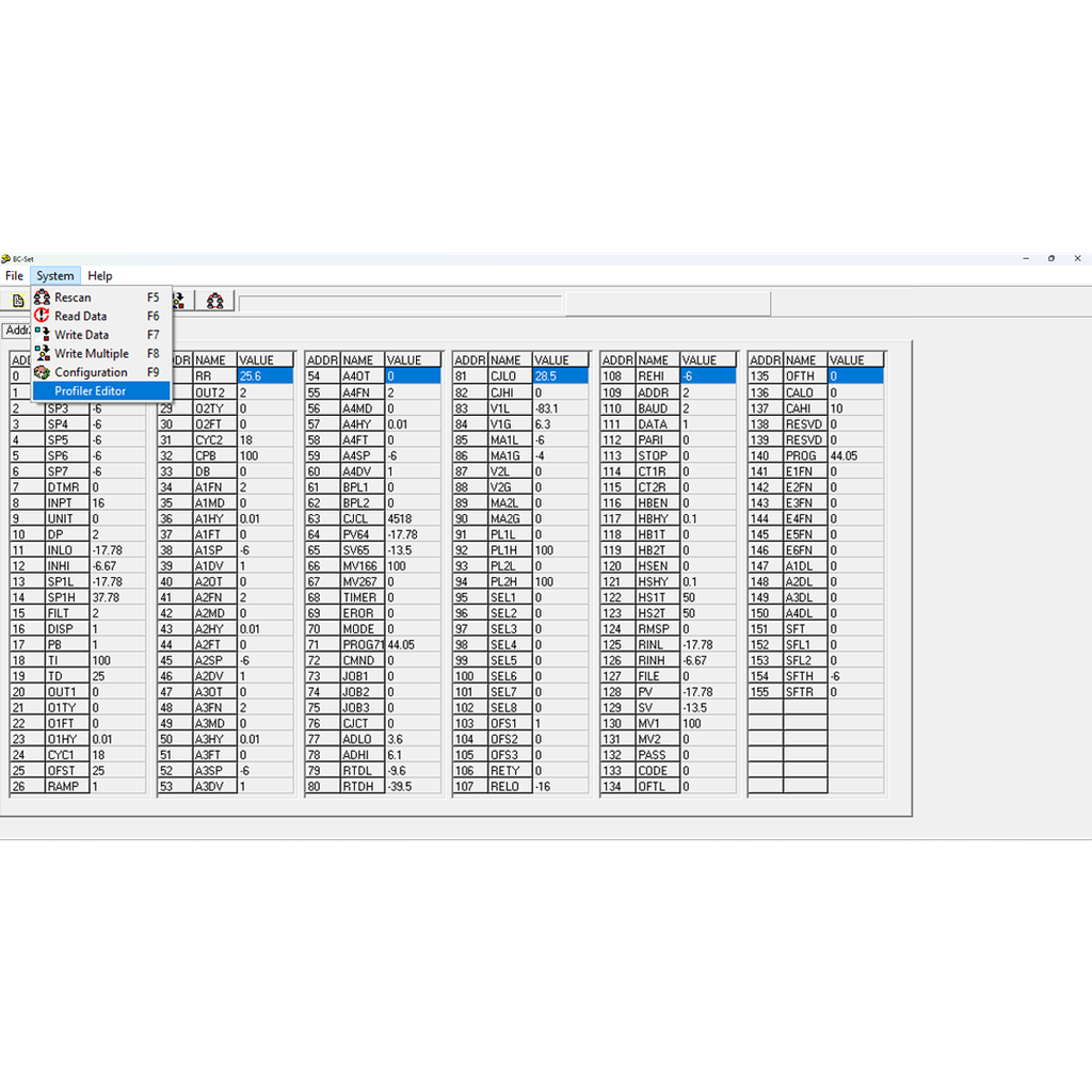 BC-SET Configuration Software