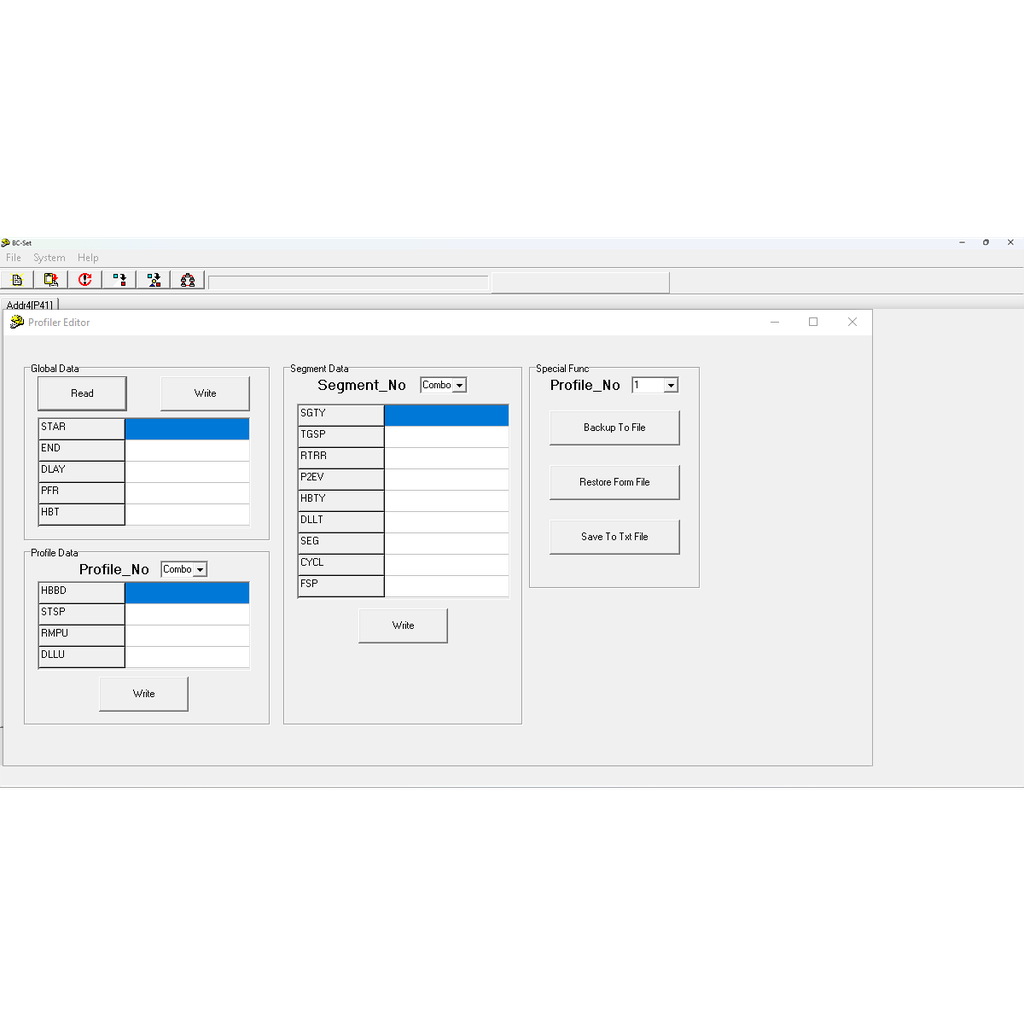 BC-SET Configuration Software