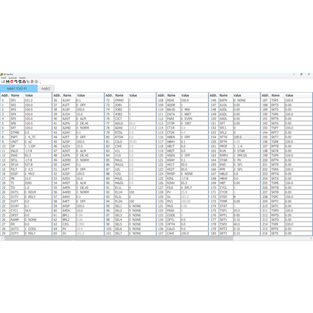 BC Set-Pro Temperature Controller Configuration Software